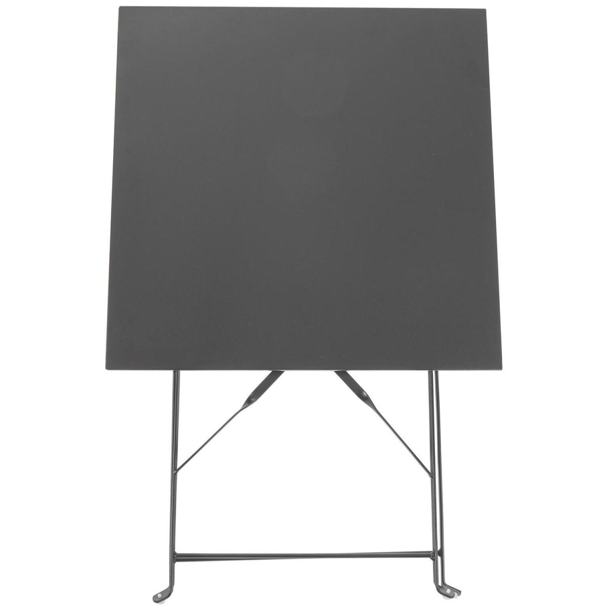 2 Seater Garden Bistro Dining Table and Chair Set - Square - Grey – image 3