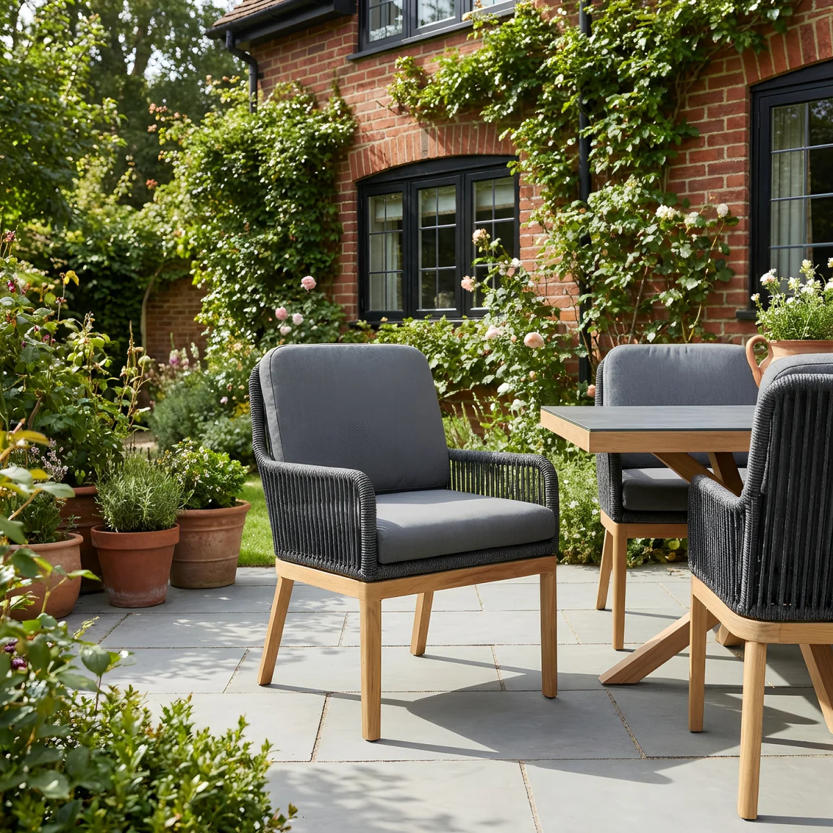Santiago 6 Seater Garden Dining Set - Black – image 8
