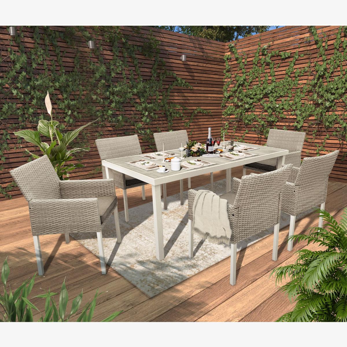 Naples 7 Piece Dining Set - Grey – image 1