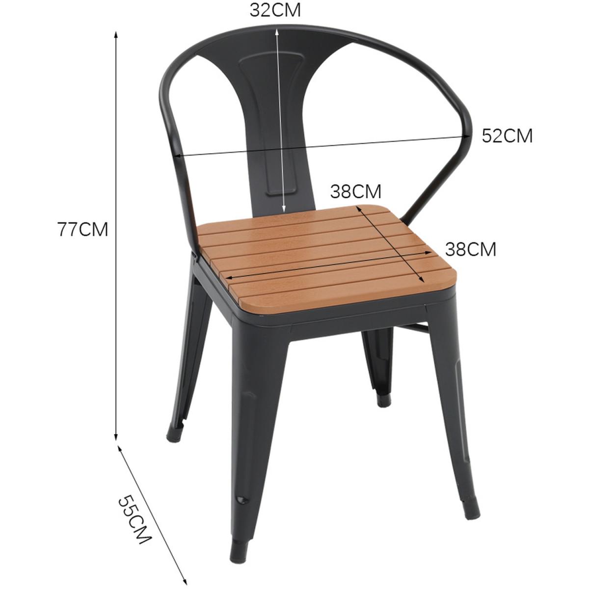 5Pcs Square Dining Bistro Sets - Brown – image 19
