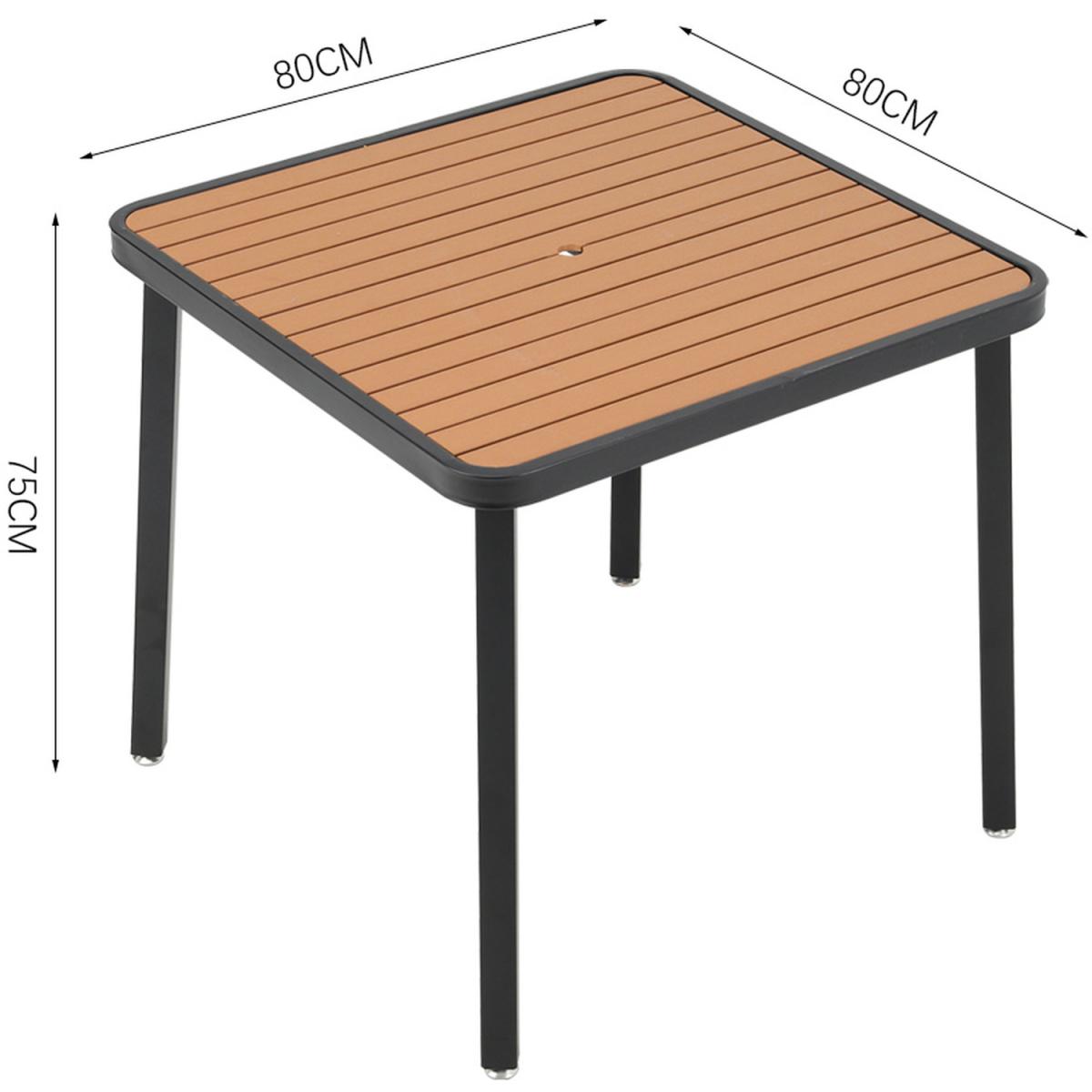 5Pcs Square Dining Bistro Sets - Brown – image 21