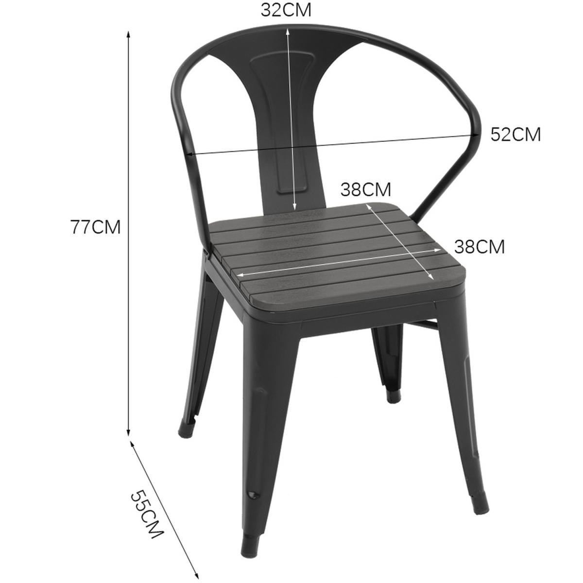 5Pcs Square Dining Bistro Sets - Brown – image 6