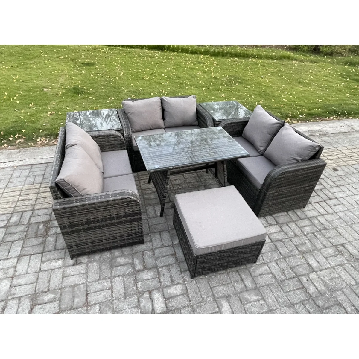 Fimous 7-Seater Rattan Set - Dark Grey Mixed – image 4