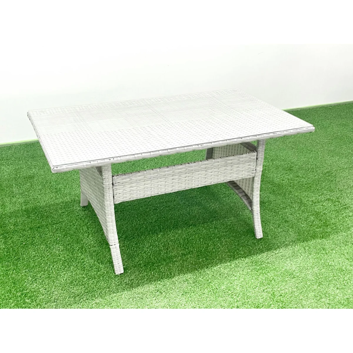 Fimous Rattan Garden Furniture 13-Seater Lounge and Dining Set, Light Grey Mixed. - Light Grey Mixed – image 3