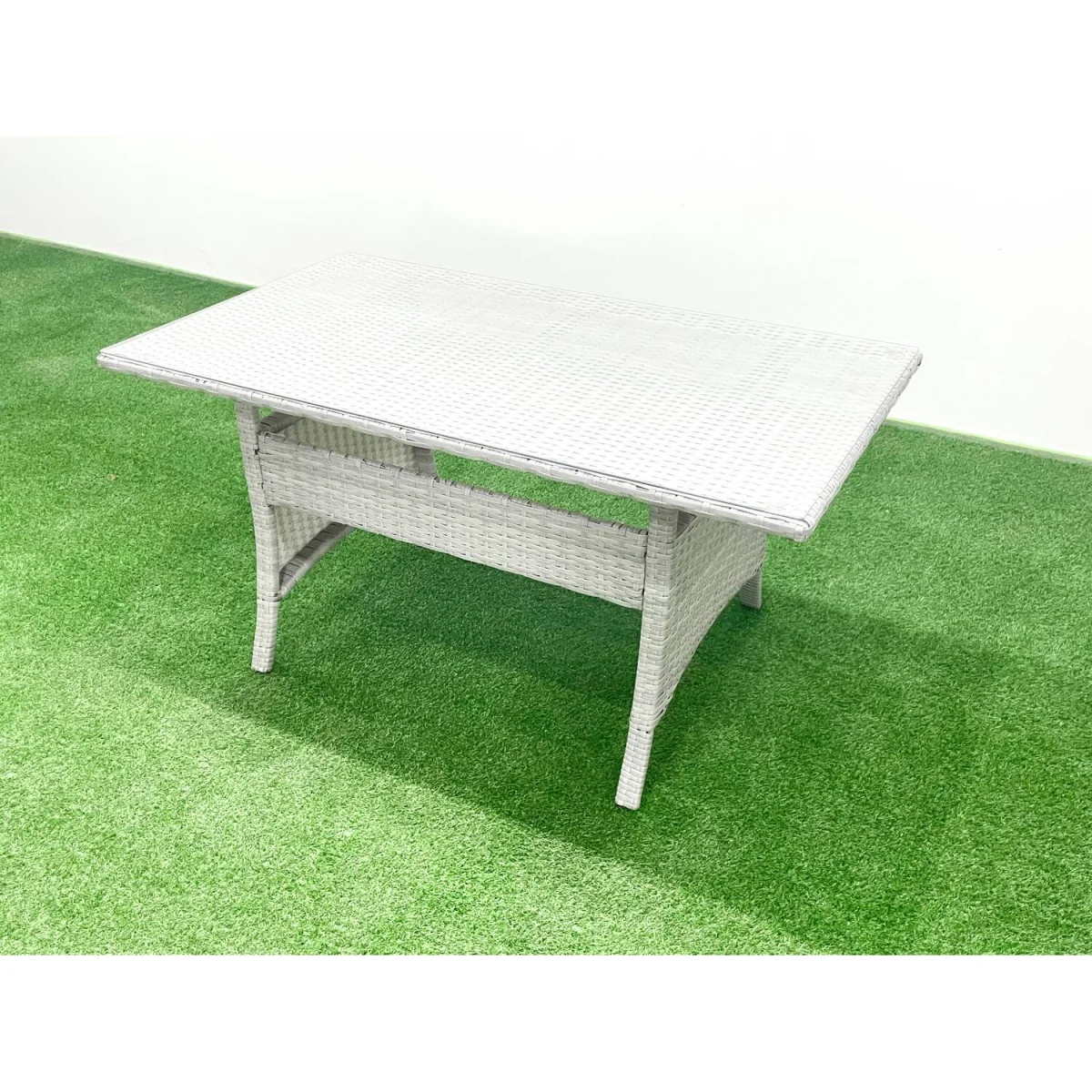 Fimous Rattan Garden Furniture 13-Seater Lounge and Dining Set, Light Grey Mixed. - Light Grey Mixed – image 4