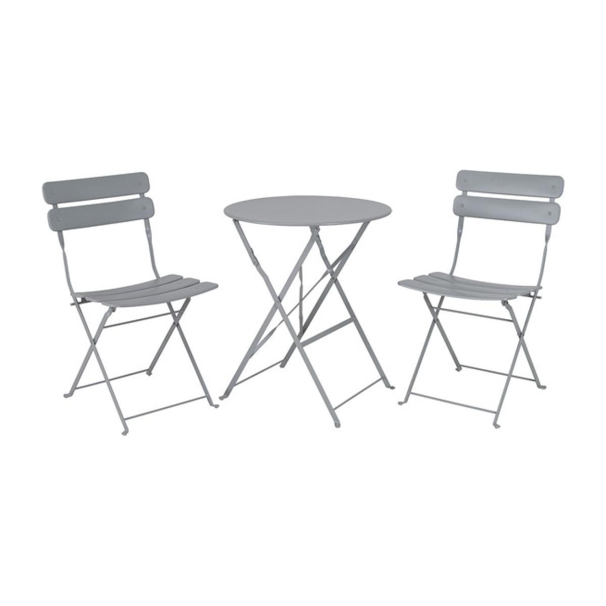 2 Seater Folding Bistro Set - Grey