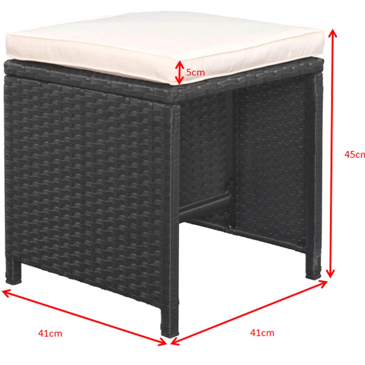 Capri 9PC Rattan Cube Dining Set - Black – image 13