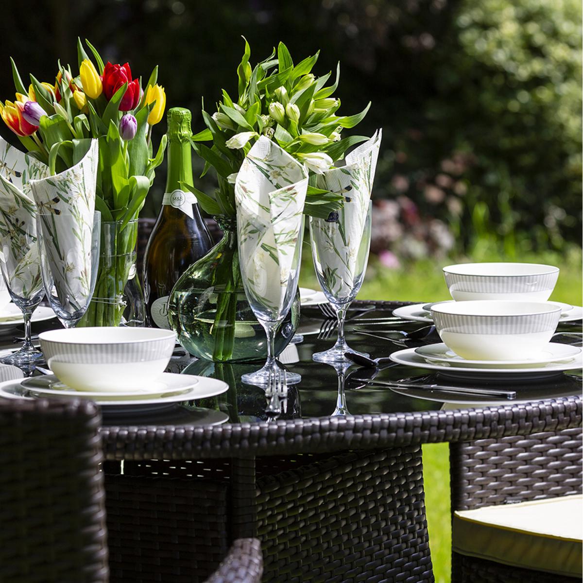 Katie Blake Sara Rattan Garden Dining Set 4 Seater - Traditional Dark Brown – image 6