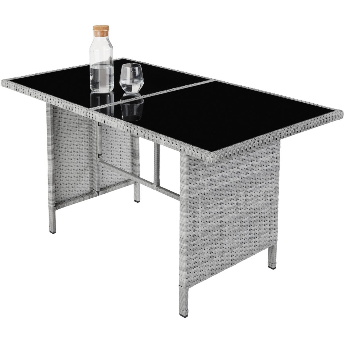 Barletta Rattan Garden Furniture Set - Lounge Bistro Dining Set With Cushions - Nature – image 5