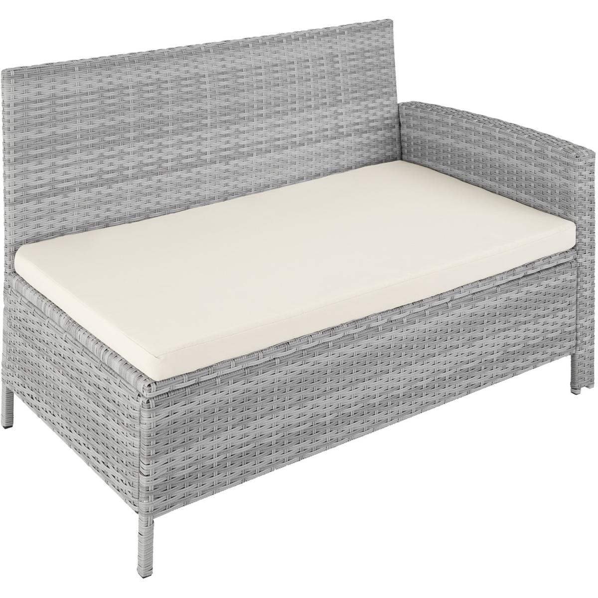 Barletta Rattan Garden Furniture Set - Lounge Bistro Dining Set With Cushions - Nature – image 6