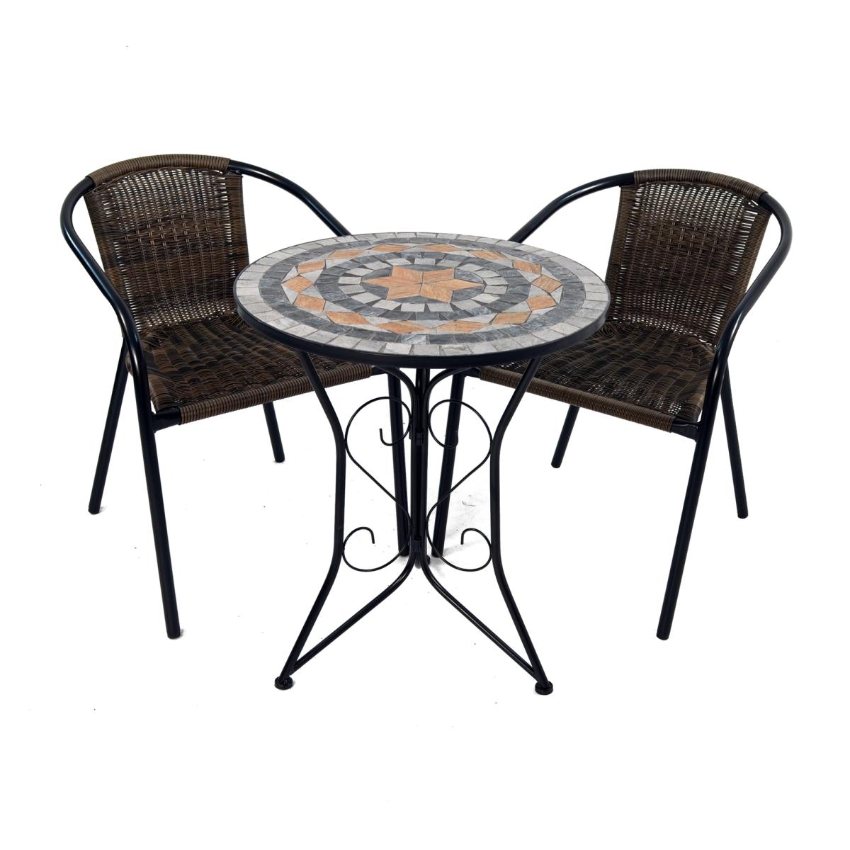 Nova Bistro Table With San Remo Chair - Orange, Blue, White