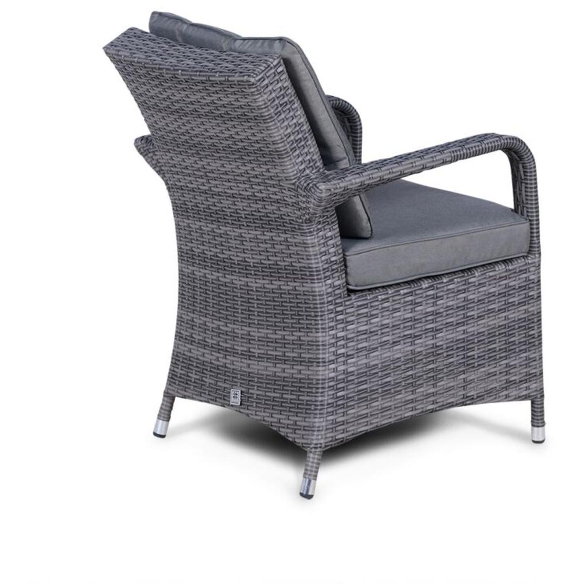 Arizona Fire Pit 4 Seater Round Rattan Dining Set - Grey – image 7