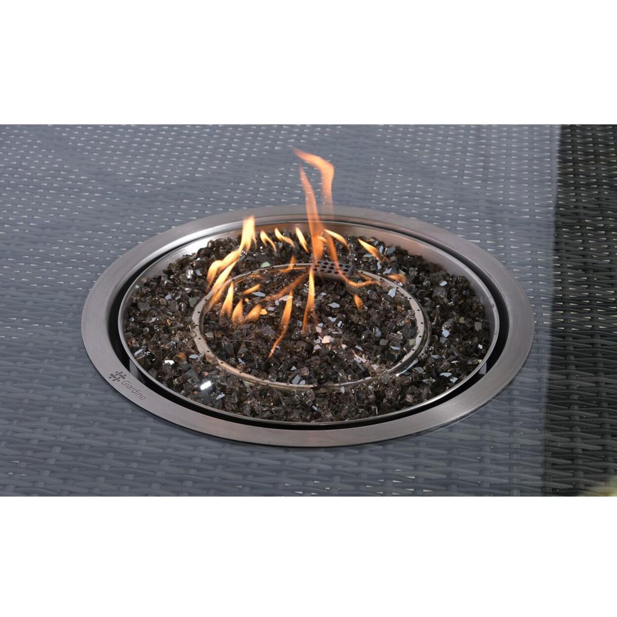 Arizona Fire Pit 4 Seater Round Rattan Dining Set - Grey – image 8