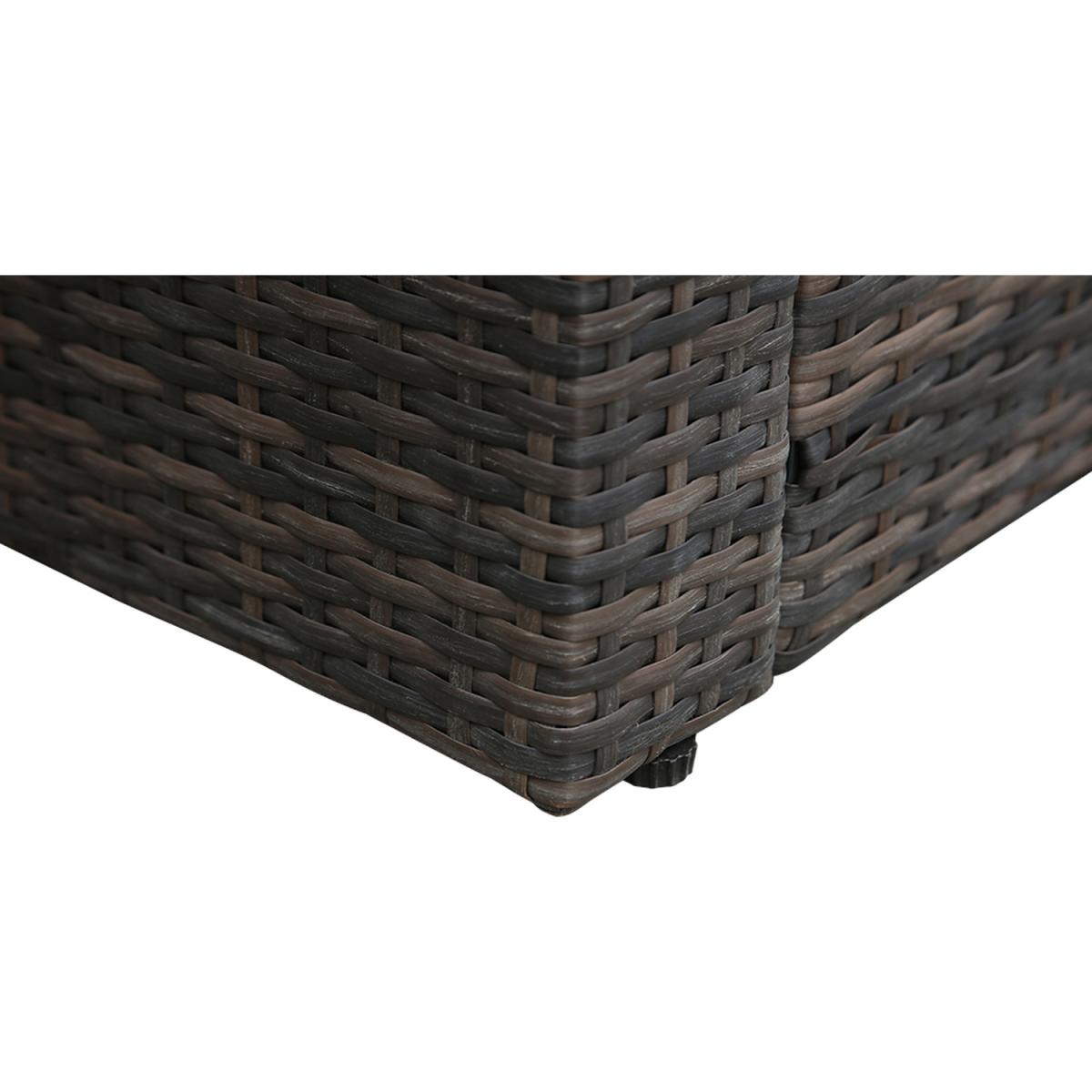 Modular Corner Rattan Sofa - Brown modular without cover / No Cover – image 4