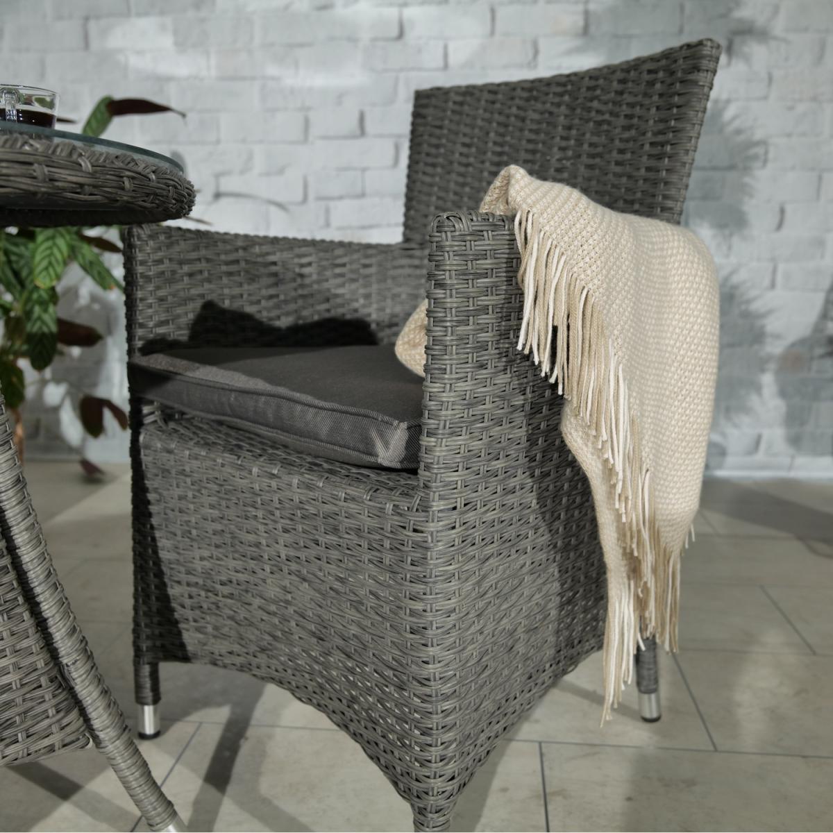 PARIS 2 Seater Carver Bistro Set - Grey – image 4
