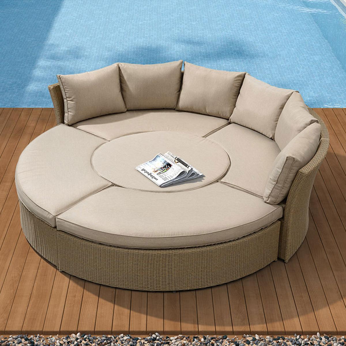 Nova Circular Rising Rattan Dining Set – image 3