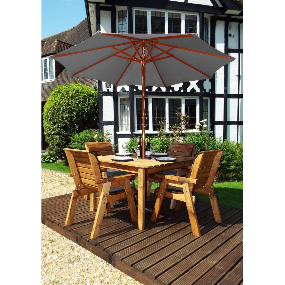 Charles Taylor Four Seater Square Table Set with Accessories - Grey – image 2