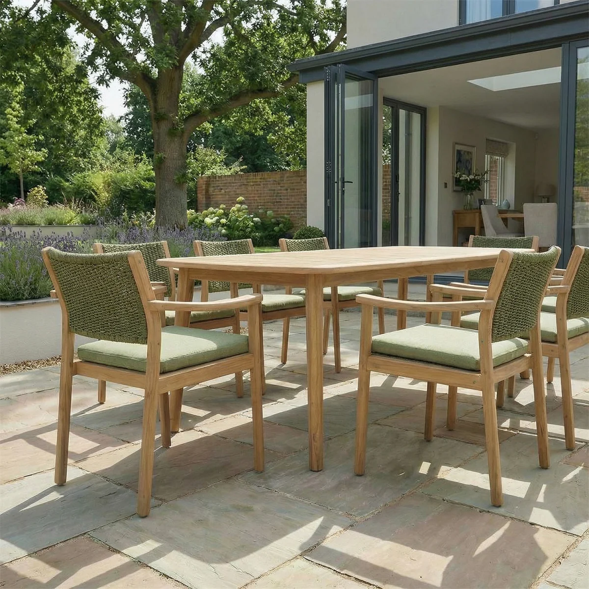 Tetbury 8 Seat Rectangular Garden Dining Set - Brown – image 9