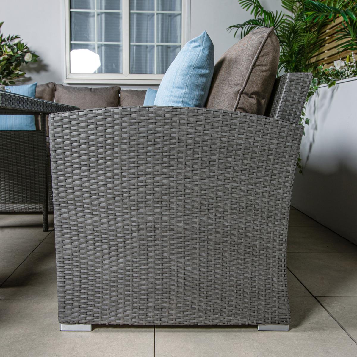 Dakota Rattan Rectangular Casual Dining Set  - Grey – image 2