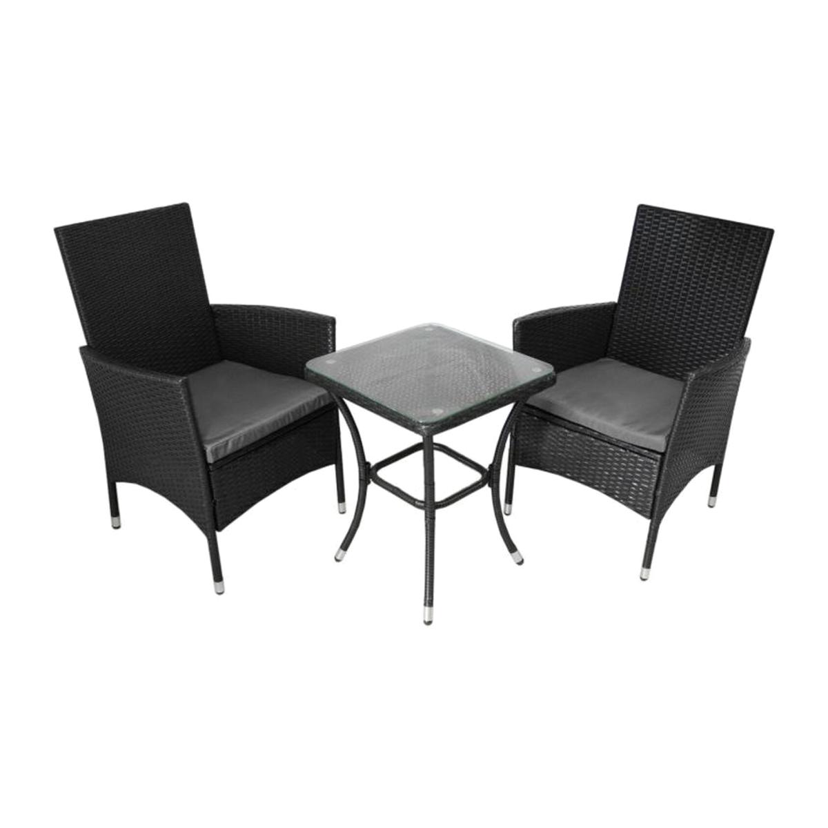 Jardi Rattan Bistro Set Black - Black – image 1