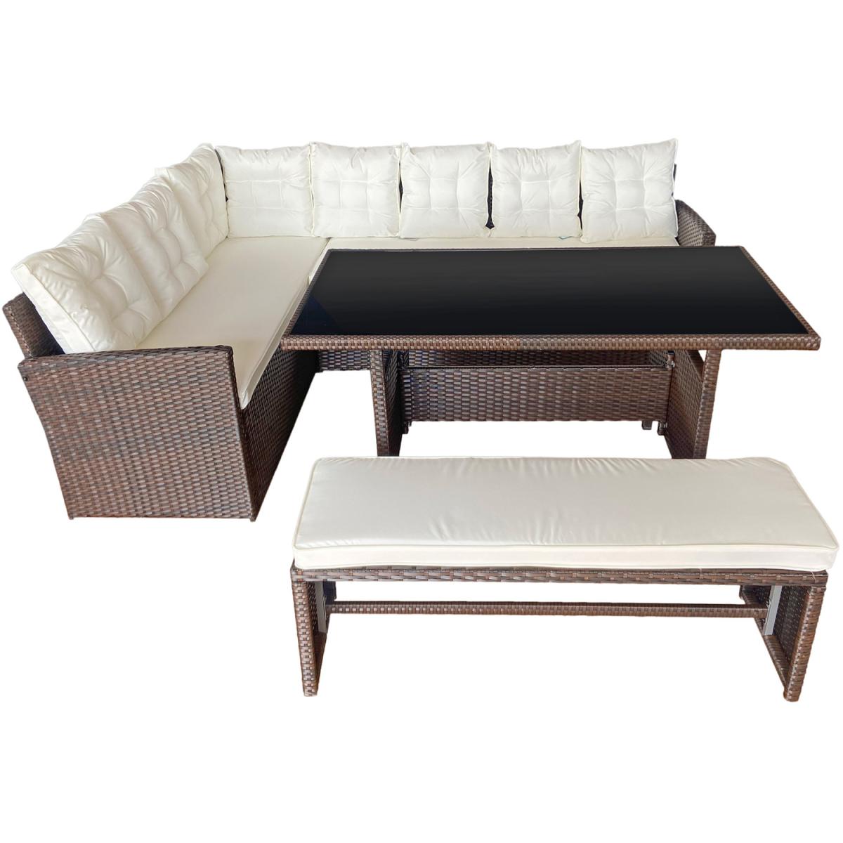 10-Seater Westminster Rattan Dining Set - Brown – image 2