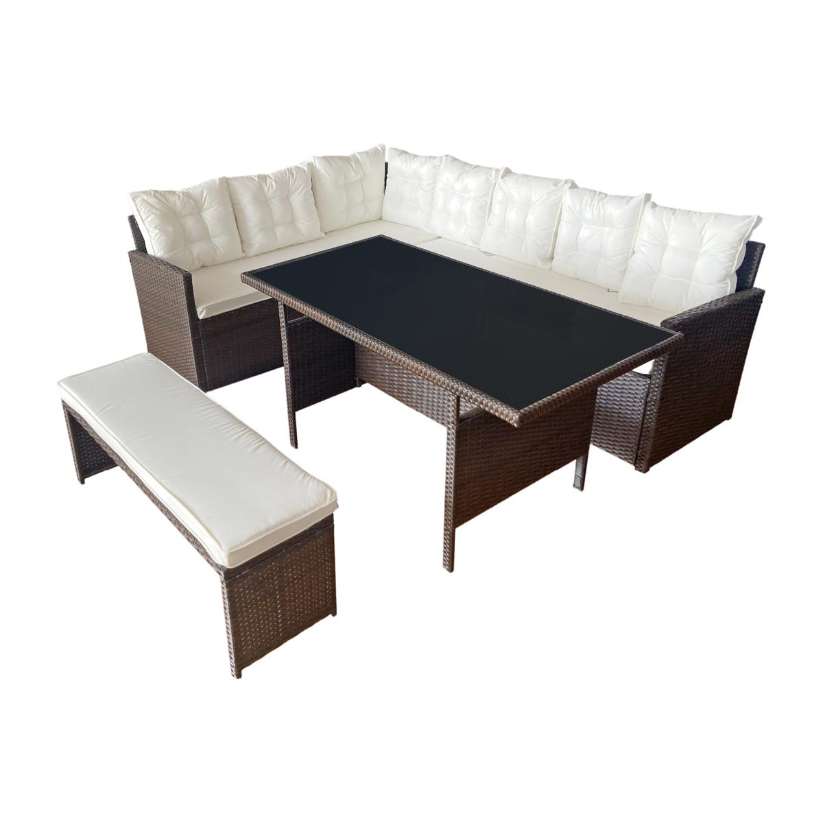 10-Seater Westminster Rattan Dining Set - Brown – image 1