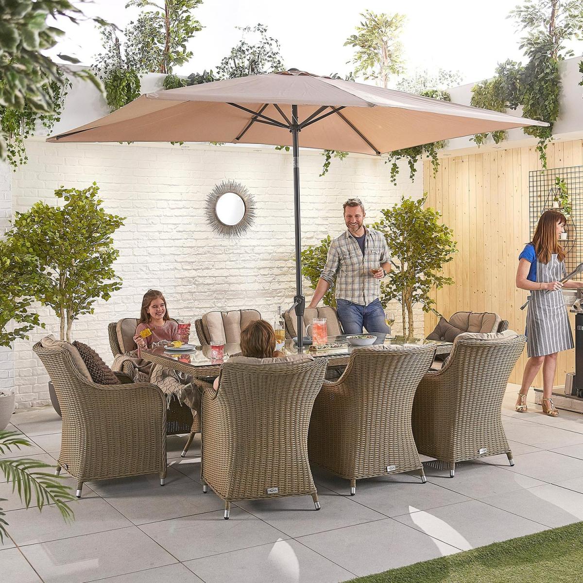 Camilla 8 Seat Rec Dining Set - Willow – image 2