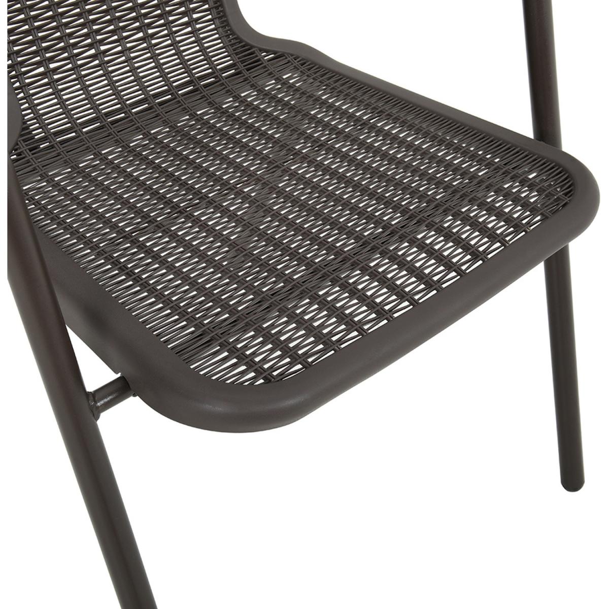Outdoor Glass Table Bistro Set - Brown / Square / 4 x Folding Chairs; 1 x Table – image 37