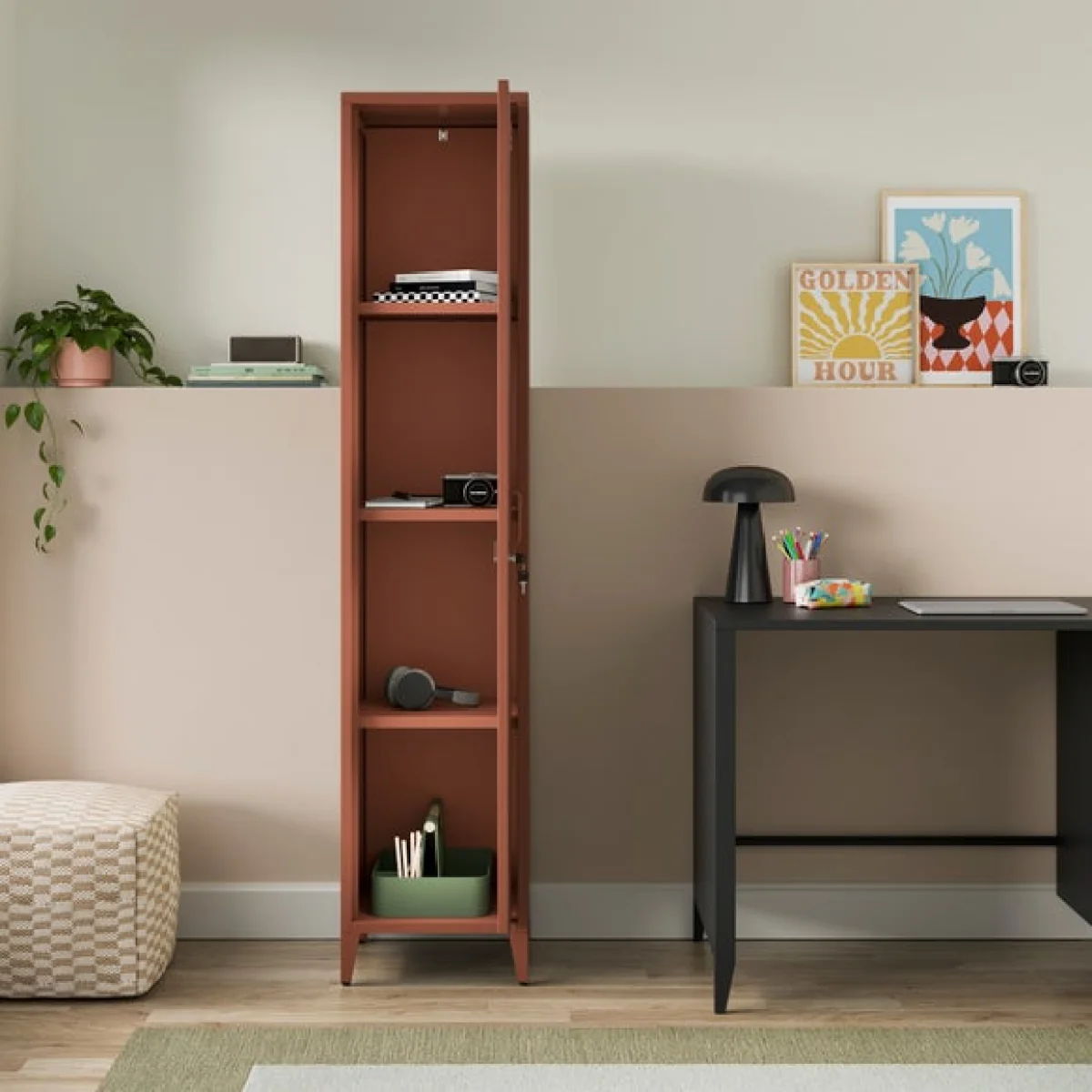 Helga Lockable Single Storage Cabinet – image 3