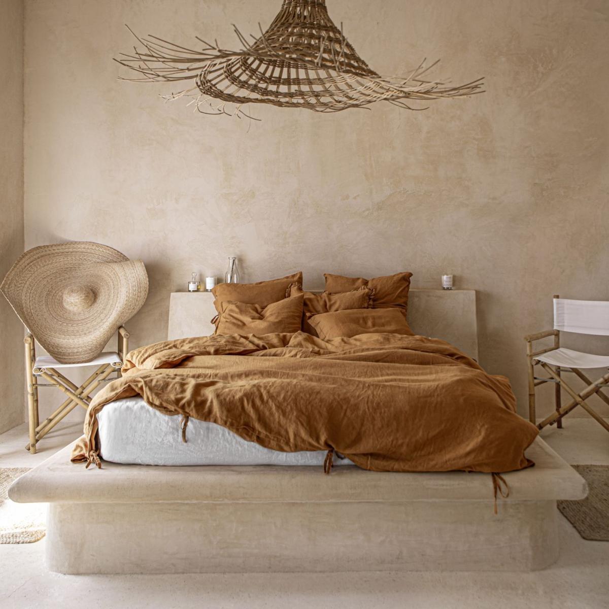 Cinnamon Tied Linen Duvet Cover Set – image 2