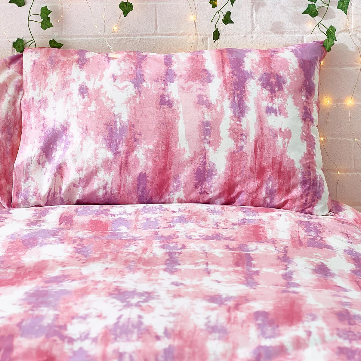 Style Lab Tie Dye Duvet Cover and Pillowcase Set MultiColoured – image 6
