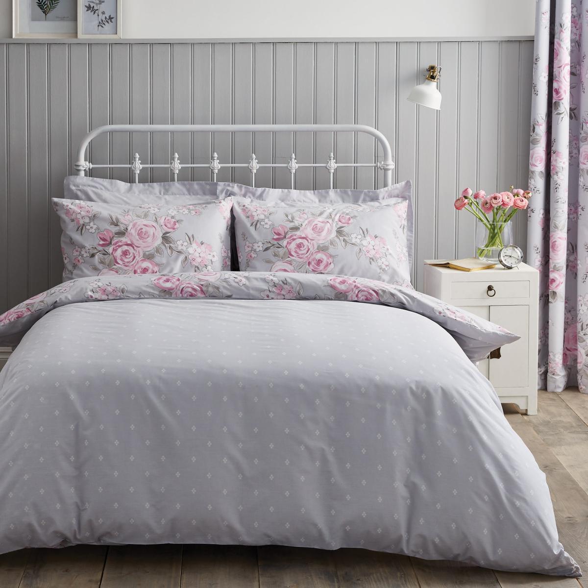 Rosemont Grey Duvet Cover and Pillowcase Set Grey – image 3