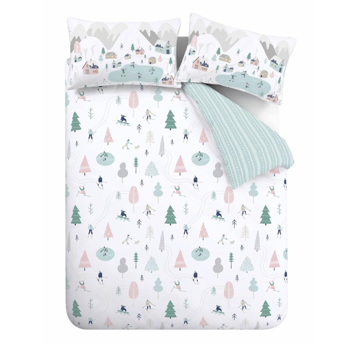 Bianca Fine Linens Winter Fun 100% Cotton Duvet Cover and Pillowcase Set Pastel (Multi Coloured) – image 5