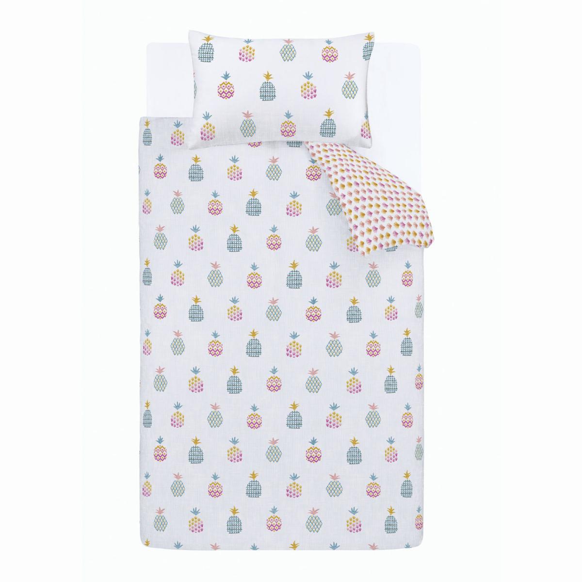 Pineapple Elephant Ananas Pineapple 100% Cotton Duvet Cover and Pillowcase Set MultiColoured – image 5