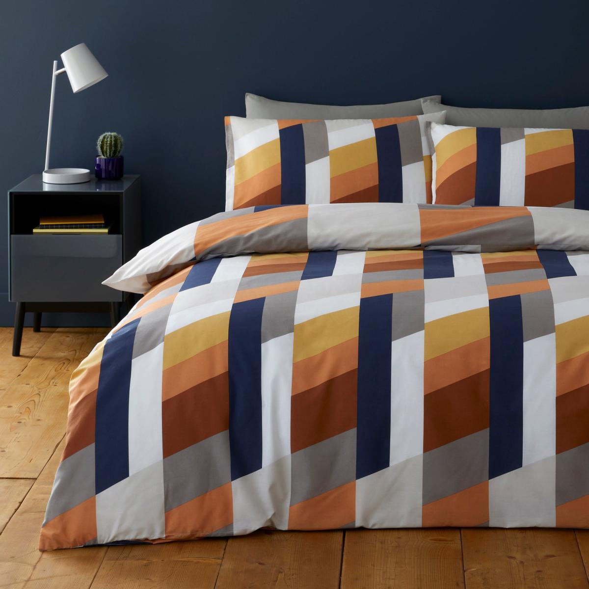 Laken Reversible Duvet Cover and Pillowcase Set MultiColoured – image 2