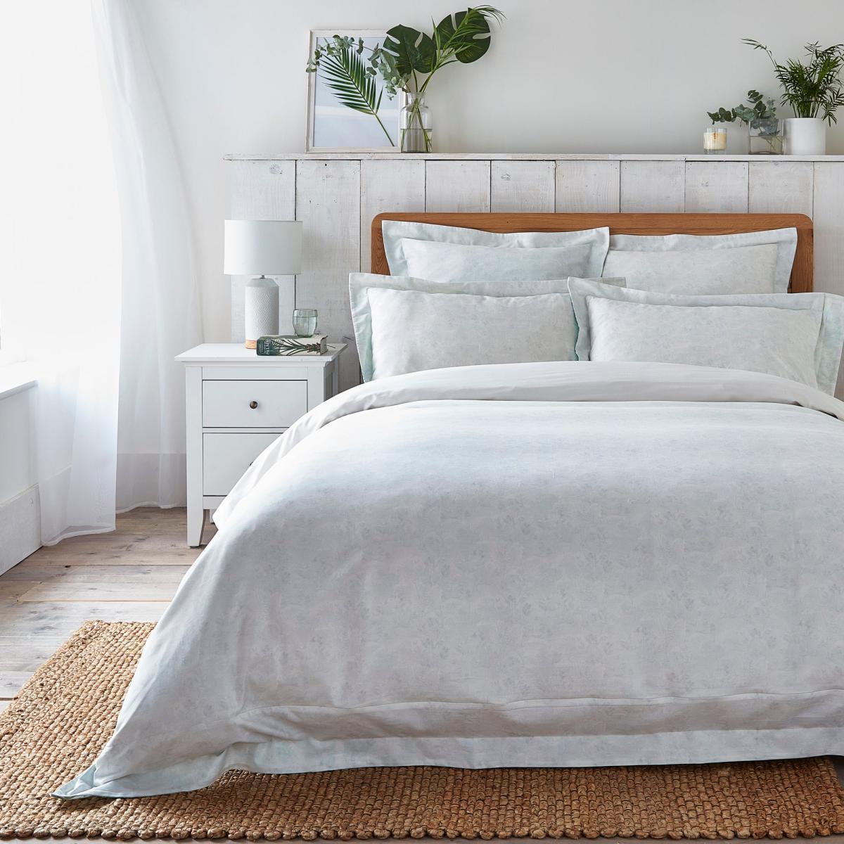Dorma Mustique Green Reversible 100% Cotton Duvet Cover and Pillowcase Set Light Green – image 4