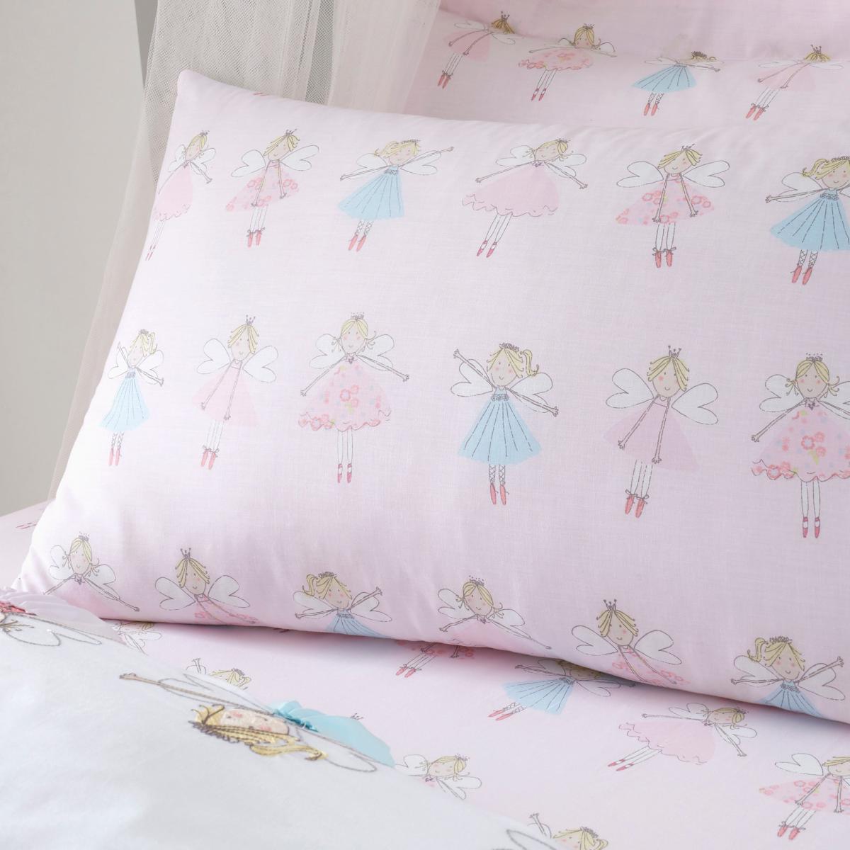 Fairies Pink Duvet Cover and Pillowcase Set Pink – image 5