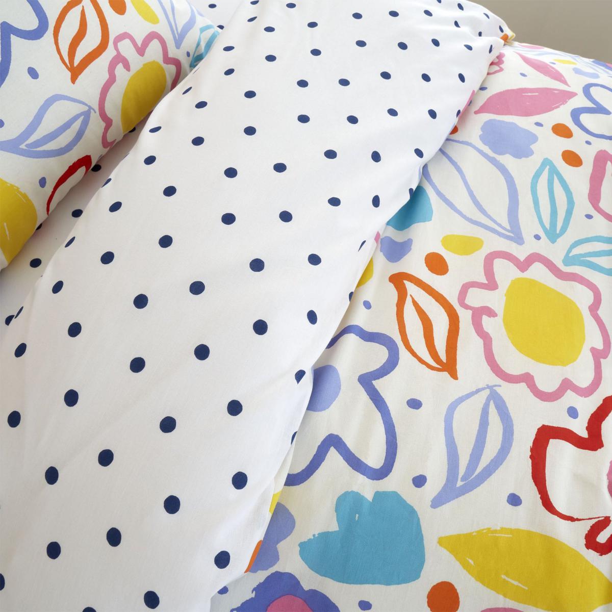 Pineapple Elephant Blomme Floral 100% Cotton Duvet Cover and Pillowcase Set MultiColoured – image 3