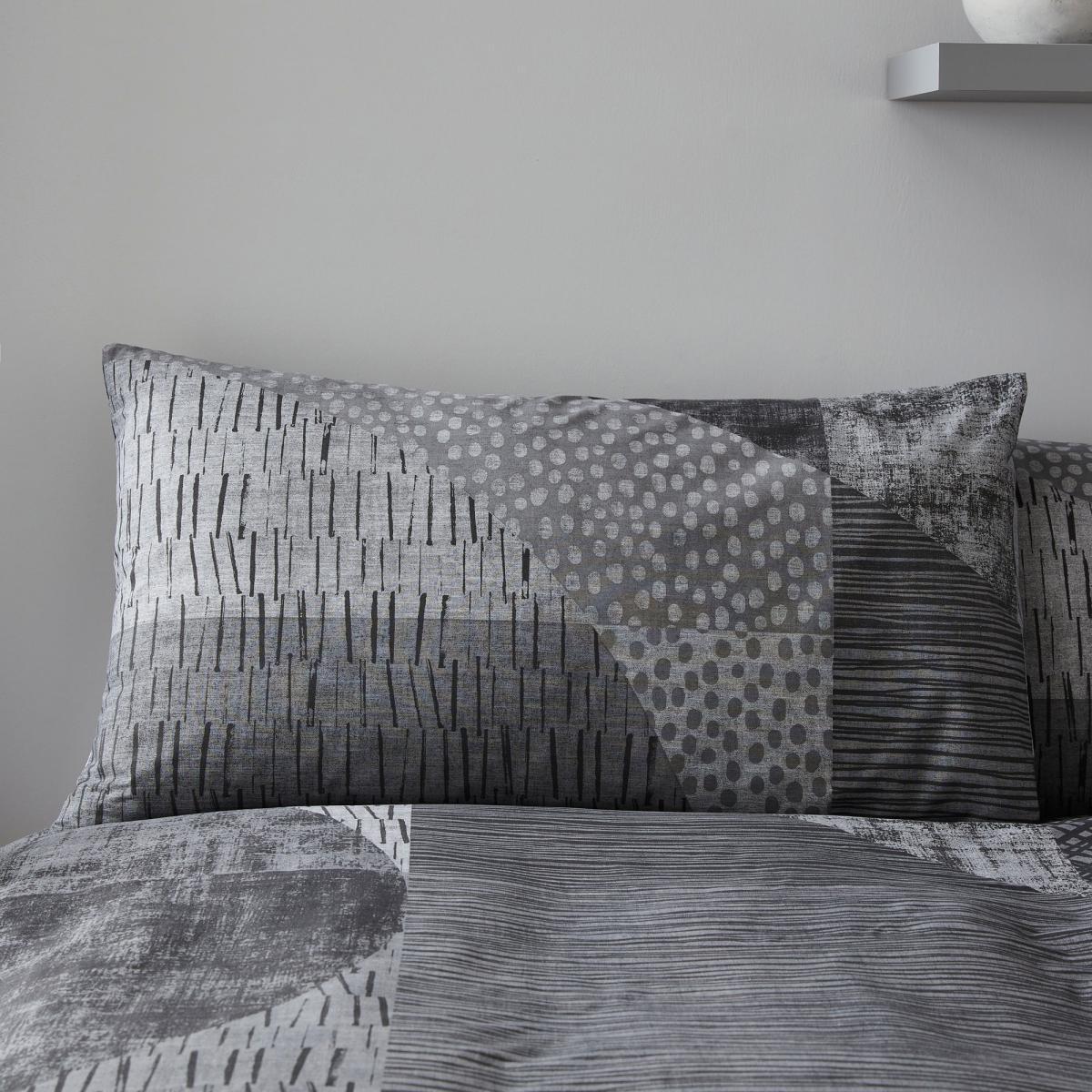 Elements Grey Flynn Duvet Cover and Pillowcase Set Grey – image 6