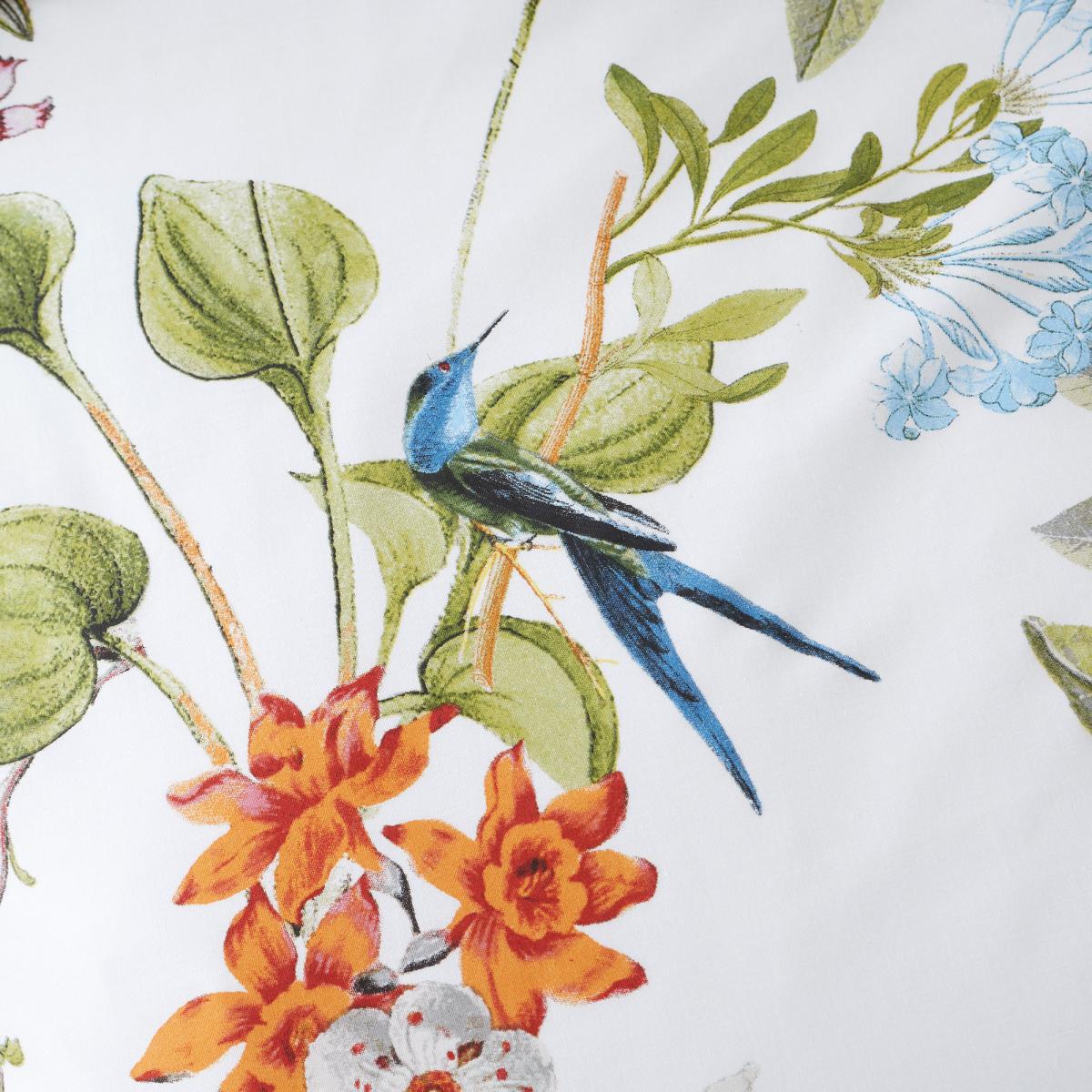 Paradise Birds Green Reversible Duvet Cover and Pillowcase Set Light Green – image 4