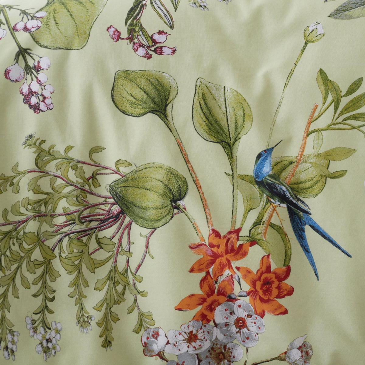 Paradise Birds Green Reversible Duvet Cover and Pillowcase Set Light Green – image 5