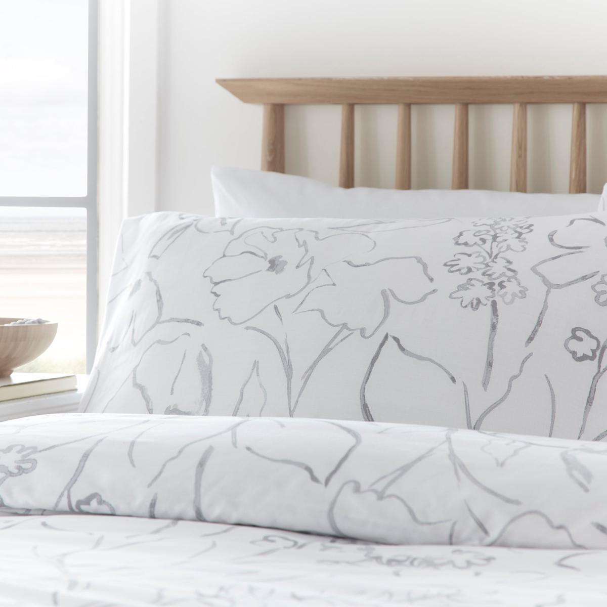 Drift Joanna Silver Duvet Cover and Pillowcase Set Silver – image 5