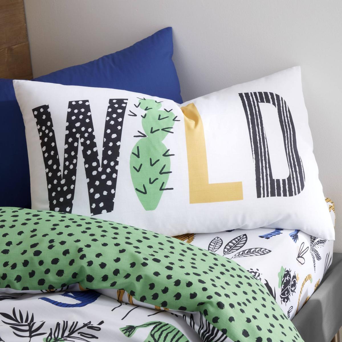 Pineapple Elephant Wild Jungle Animals Duvet Cover and Pillowcase Set Green – image 3
