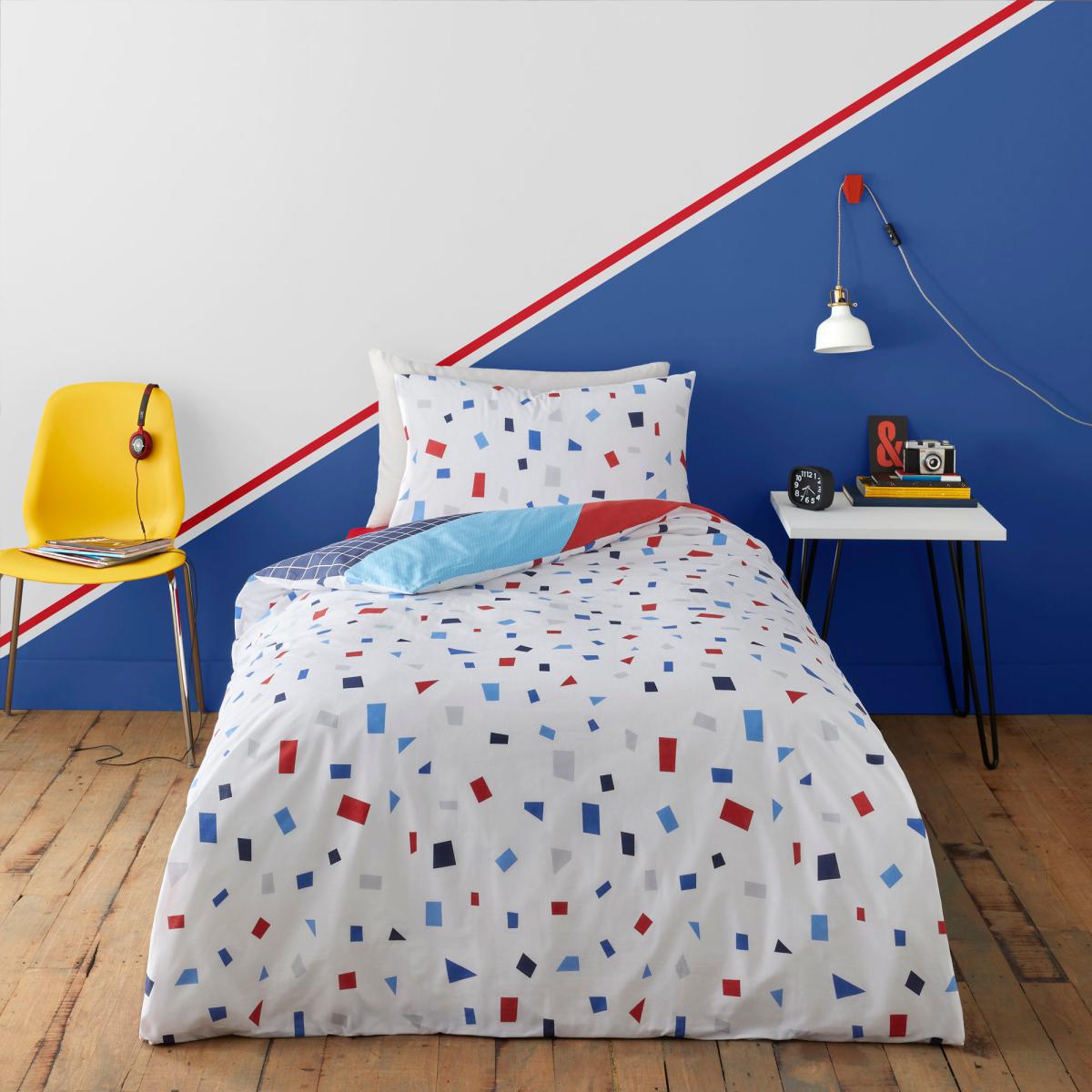 Bold Geometric 100% Cotton Reversible Duvet Cover and Pillowcase Set MultiColoured – image 2
