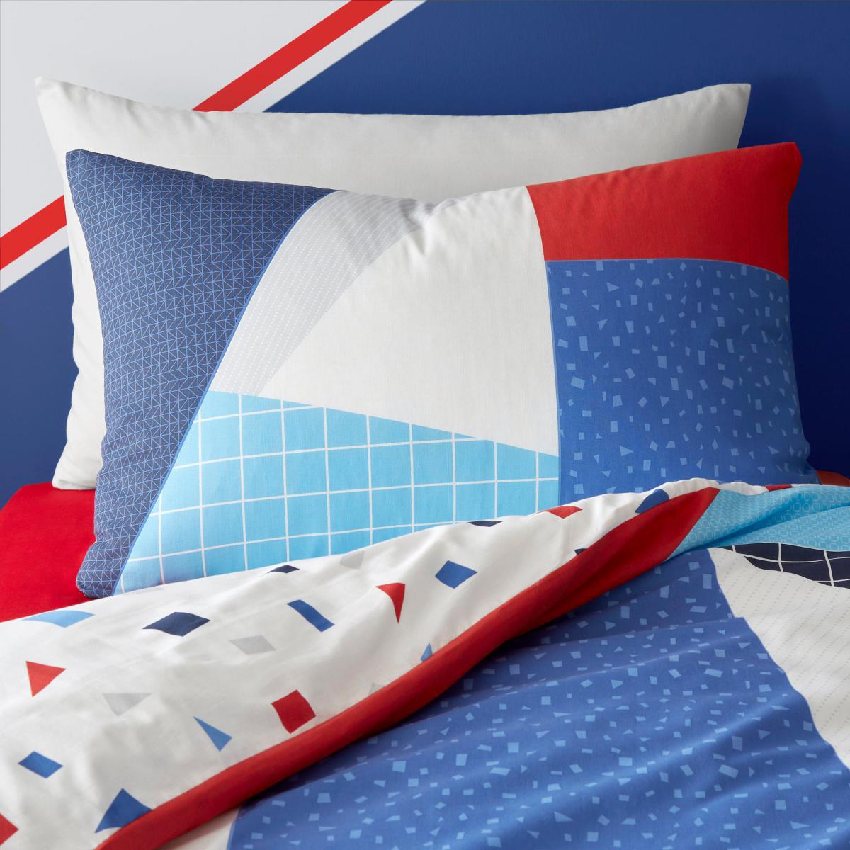 Bold Geometric 100% Cotton Reversible Duvet Cover and Pillowcase Set MultiColoured – image 3