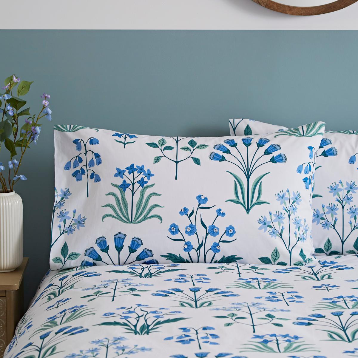 Florentina Blue Duvet Cover and Pillowcase Set Blue – image 3