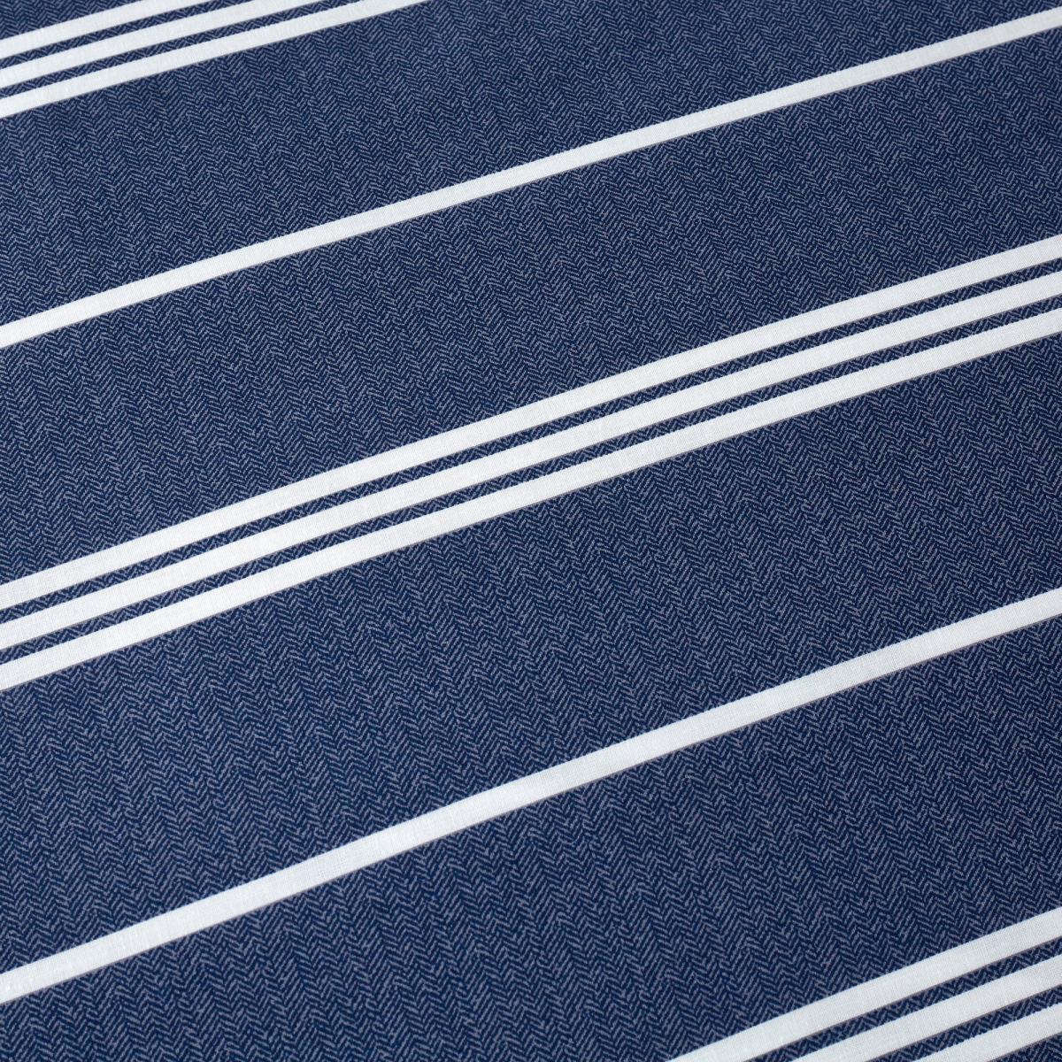 Falmouth Navy Striped Reversible Duvet Cover and Pillowcase Set Navy (Blue) – image 5