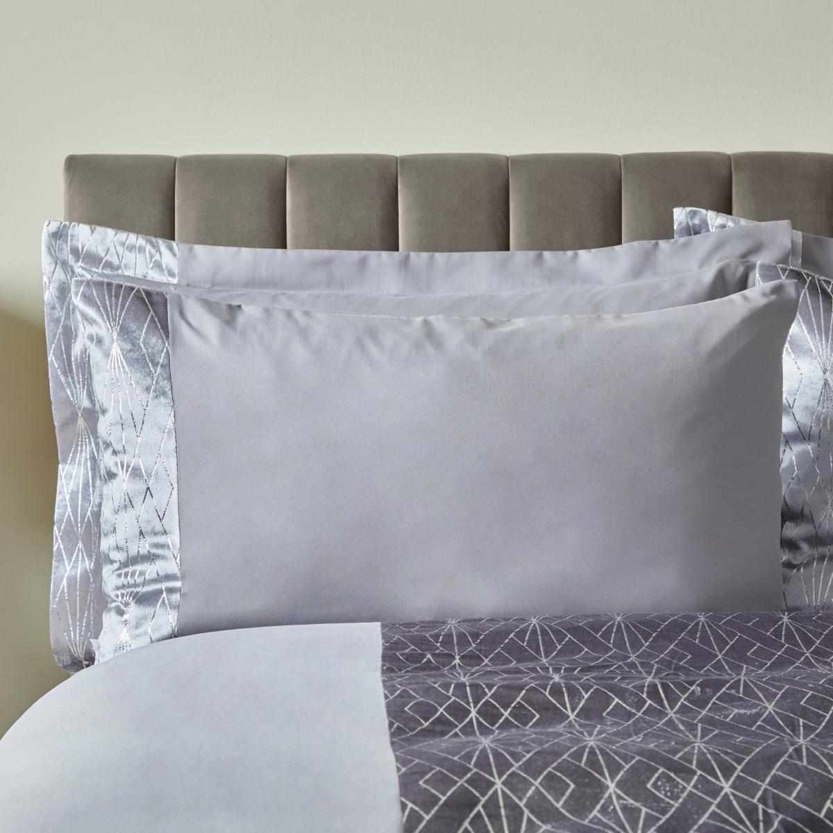 Harlow Silver Duvet Cover and Pillowcase Set Silver – image 3