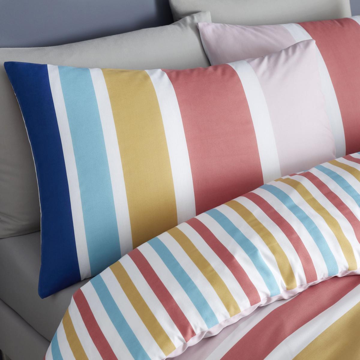 Catherine Lansfield Brighton Bright Stripe Duvet Cover and Pillowcase Set MultiColoured – image 2