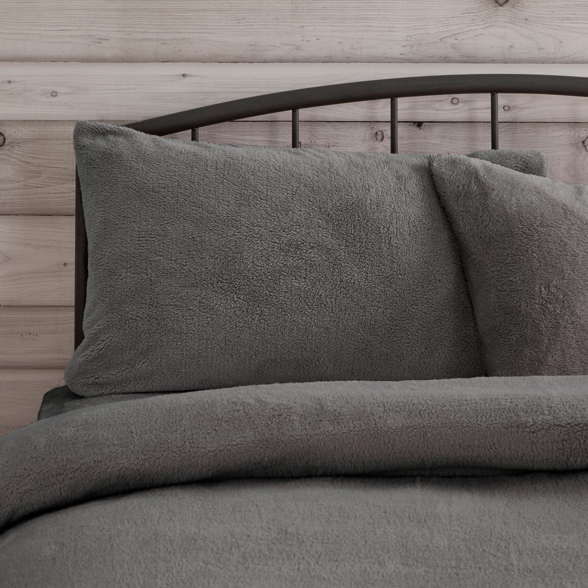 Teddy Duvet Cover and Pillowcase Set Charcoal – image 2